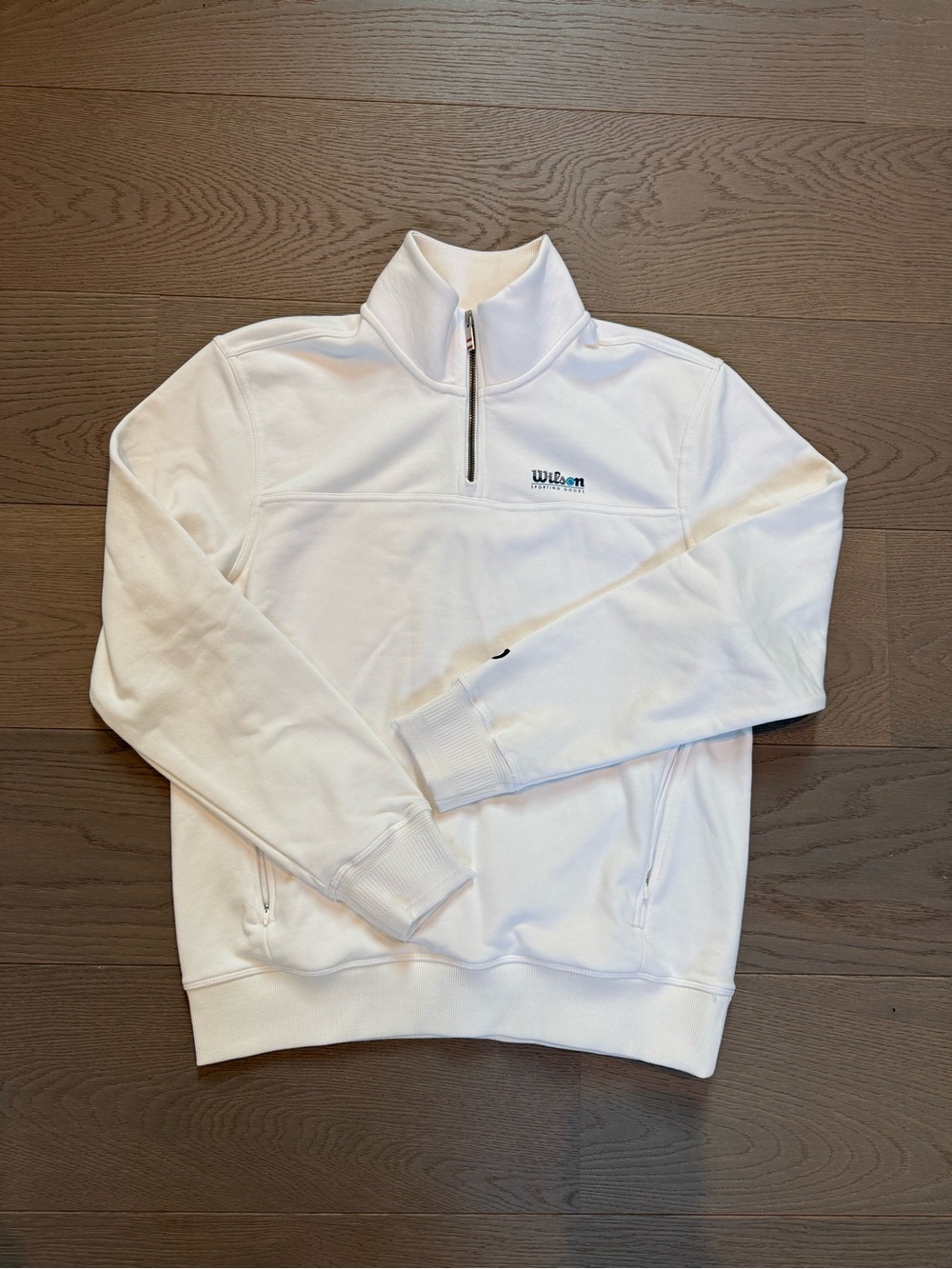 Wilson White Men's Half-Zip Performance Sweater